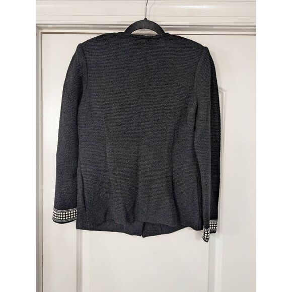 Stizzoli Tweed Blazer women's Small*** black white textured Italy Vintage - Picture 6 of 8